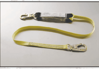 Shock absorbing lanyard